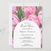 牡丹バラ緑フローラブライダルシャワー 招待状 (正面)