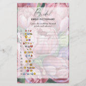 牡丹バラ-ブライダルシャワー絵文字ゲーム (正面)