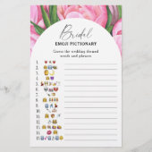 牡丹バラ-ブライダルシャワー絵文字ゲーム (正面)