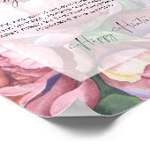 牡丹バラ-リングや輪狩りブライダルシャワーゲーム ポスター (角)