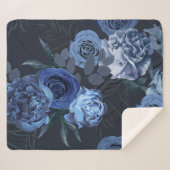 牡丹バラ：暗いフローラヴィンテージ。 シェルパブランケット (正面(横))