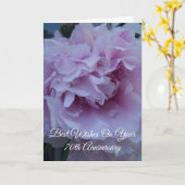 牡丹パーソナライズされた花70結婚周年 カード (黄色い花)