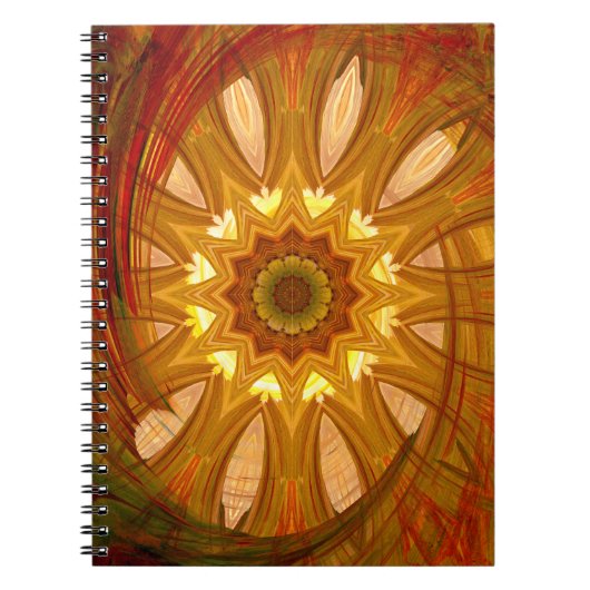 牡丹ビクトリアン渦巻き ノートブック (正面)