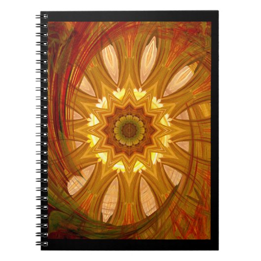 牡丹ビクトリアン渦巻き ノートブック (正面)