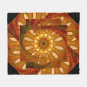 牡丹ビクトリアン渦巻き フリースブランケット (正面(横))