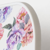 牡丹ピンクと紫のピックボールパドル ピックルボールラケット (左詳細)