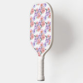 牡丹ピンクと紫のピックボールパドル ピックルボールラケット (左)