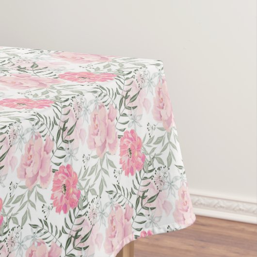 牡丹ピンクのバラの花の花園ブーケ テーブルクロス (インサイチュ)
