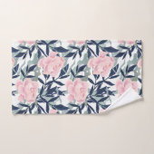 牡丹ピンクのバラの花の花園ブーケ バスタオルセット (ハンドタオル)