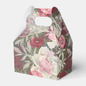 牡丹ピンクのバラの花の花園ブーケ フェイバーボックス (裏面サイド)