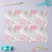 牡丹ピンクのバラの花の花園ブーケ 薄葉紙 (クラフト)