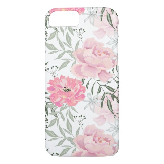 牡丹ピンクのバラの花の花園ブーケ Case-Mate iPhoneケース (裏面)