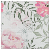 牡丹ピンクのバラの花 ファブリック (クローズアップ)