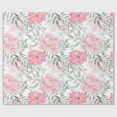 牡丹ピンクのバラの花 ラッピングペーパー (フラット)