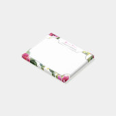 牡丹ピンクグリーンフローラガーデンウォーターカラーピンク ポストイット (アングル)