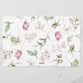 牡丹ピンクブルゴーニュフローラアドバイスウィズ結婚ズ 便箋 (裏面)