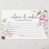 牡丹ピンクブルゴーニュフローラアドバイスウィズ結婚ズ 便箋 (正面)