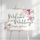 牡丹ピンクブルゴーニュフローラブライダルシャワーポスター ポスター