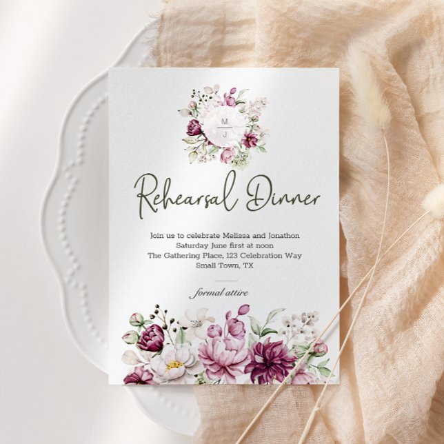 牡丹ピンクブルゴーニュフローラリハーサルディナー (クリエイターアップロード済み)