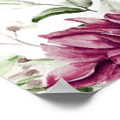 牡丹ピンクブルゴーニュ結婚フローラの愛は甘い ポスター (角)