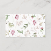 牡丹ピンクブルゴーニュ結婚フローラの護衛カード プレイスカード (裏面)