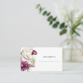 牡丹ピンクブルゴーニュ結婚フローラの護衛カード プレイスカード (スタンド正面)