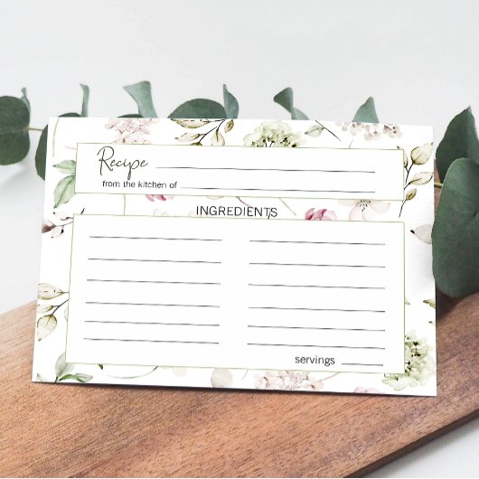 牡丹ピンクブルゴーニュ結婚フローラレシピカード ノートカード