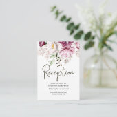牡丹ピンクブルゴーニュ結婚フローラ エンクロージャーカード (スタンド正面)