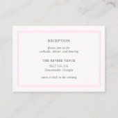 牡丹ピンクモダンの結婚エンクロージャカード エンクロージャーカード (正面)