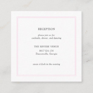 牡丹ピンクモダンの結婚エンクロージャカード エンクロージャーカード
