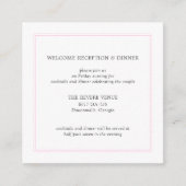 牡丹ピンクモダンの結婚エンクロージャカード エンクロージャーカード (正面)