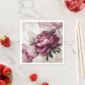 牡丹ピンク抽象芸術 スタンダードカクテルナプキン (インサイチュ)