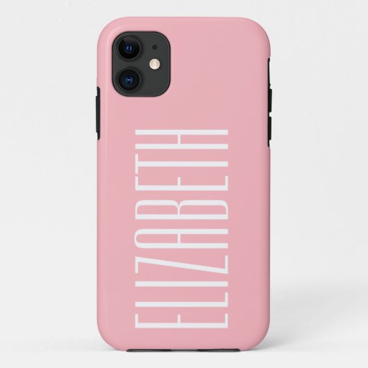 牡丹ピンク無地の色 |ミニマリスト名 Case-Mate iPhoneケース (裏面)