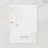 牡丹フェイク金ゴールドスモダンケッチジュエリー表示 名刺 (正面)