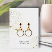 牡丹フェイク金ゴールドスモダンケッチジュエリー表示 名刺