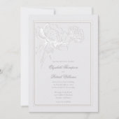 牡丹フォーマルモダンエレガント型結婚s 招待状 (正面)