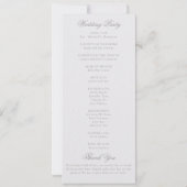 牡丹フォーマルモダンクラシックアイボリー結婚式 プログラム (裏面)