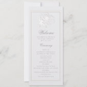 牡丹フォーマルモダンクラシックアイボリー結婚式 プログラム (正面)