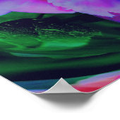 牡丹フラワーエナジーアート抽象芸術 ポスター (角)