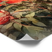 牡丹フラワーズアートプリント ポスター (角)