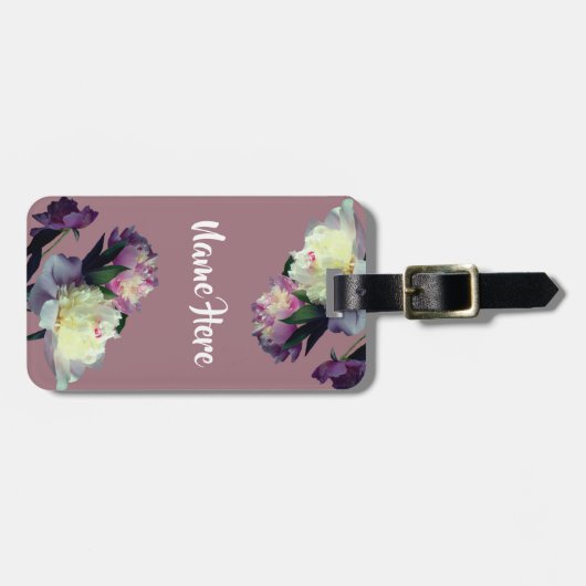 牡丹フラワーズルゲエラベル ラゲッジタグ (正面横)