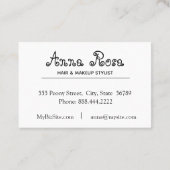 *~*牡丹フラワーピンクラベンダーフローラシック 名刺 (裏面)