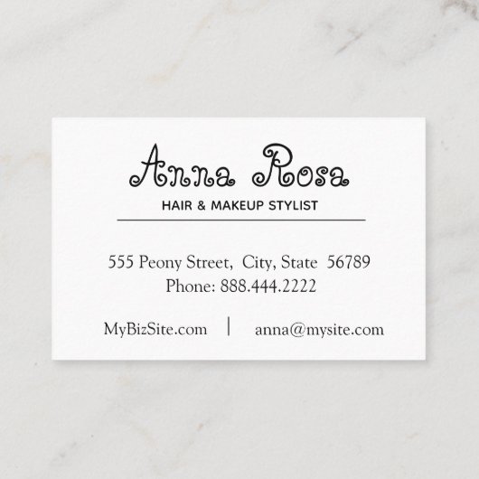 *~*牡丹フラワーピンクラベンダーフローラシック 名刺 (裏面)