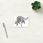 牡丹フラワーラインアートフローラ植物装飾品 ポストイット (オフィス)