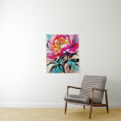 牡丹フラワー抽象芸術アートフローラブライト タペストリー (インサイチュ)