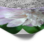 牡丹フラワー自然フレーム独自の写真を作成 ポスター (角)