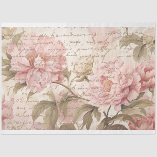 牡丹フランスの組織、クラフト、デコページ紙 薄葉紙 (正面)