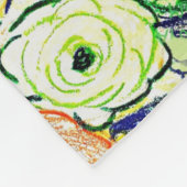 牡丹フリースブランケット、小76.2 x 101.6 cm フリースブランケット (角)