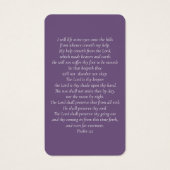 牡丹フローラのハート記念祈りの言葉カード (裏面)