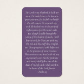 牡丹フローラのハート記念祈りの言葉カード (裏面)